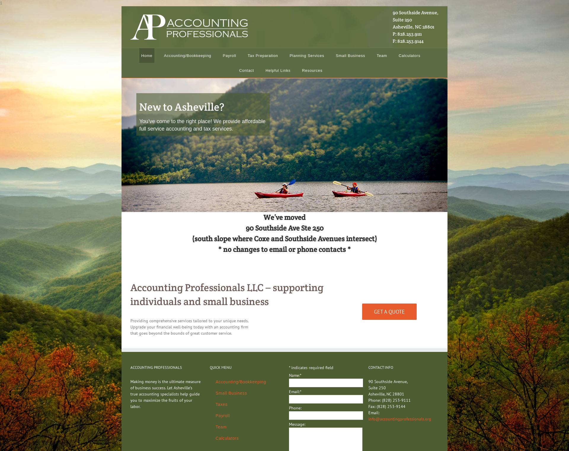 Accounting Professionals Website by CCP Web Design in Charlotte NC