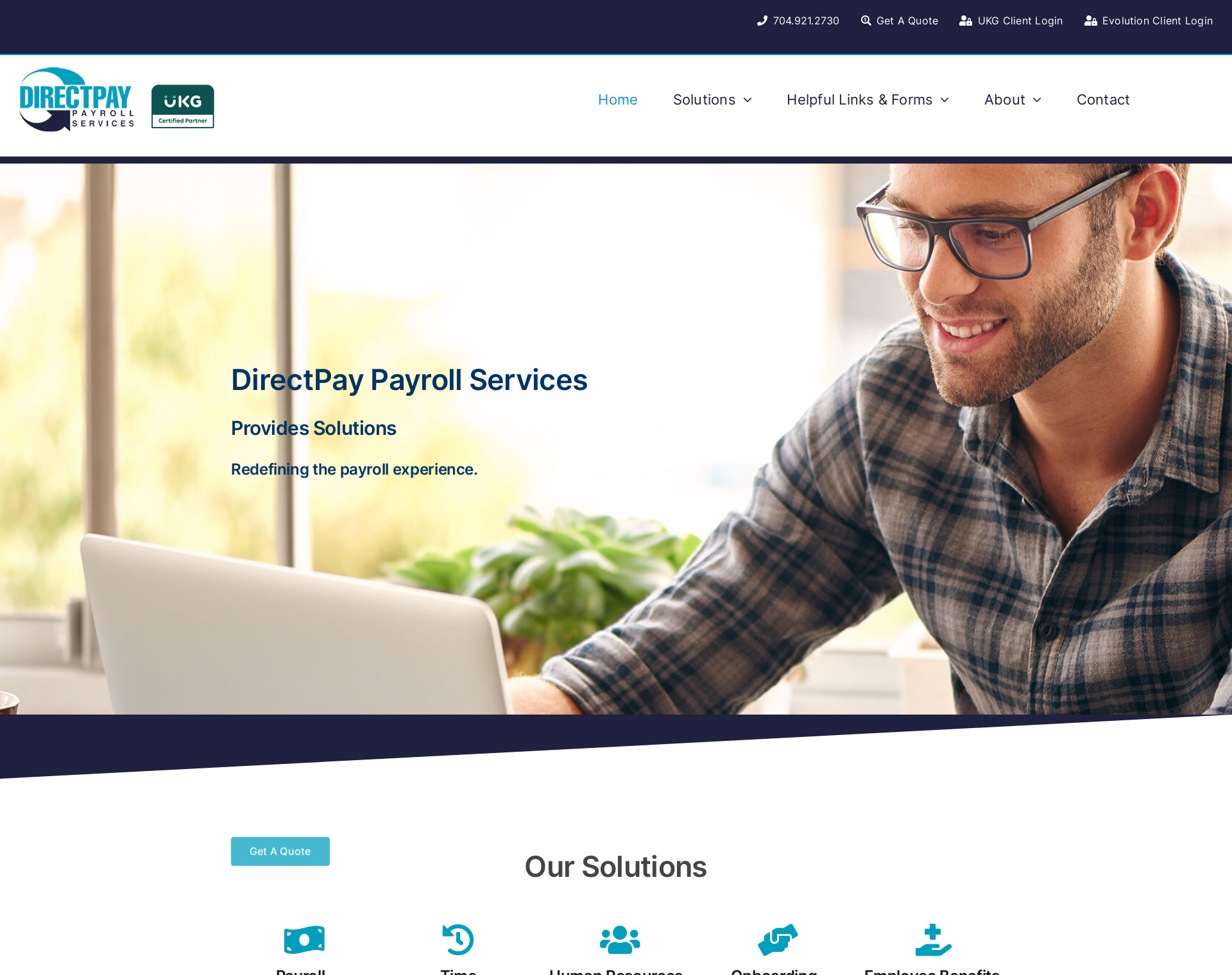 DirectPay Payroll Website by CCP Web Design in Charlotte NC