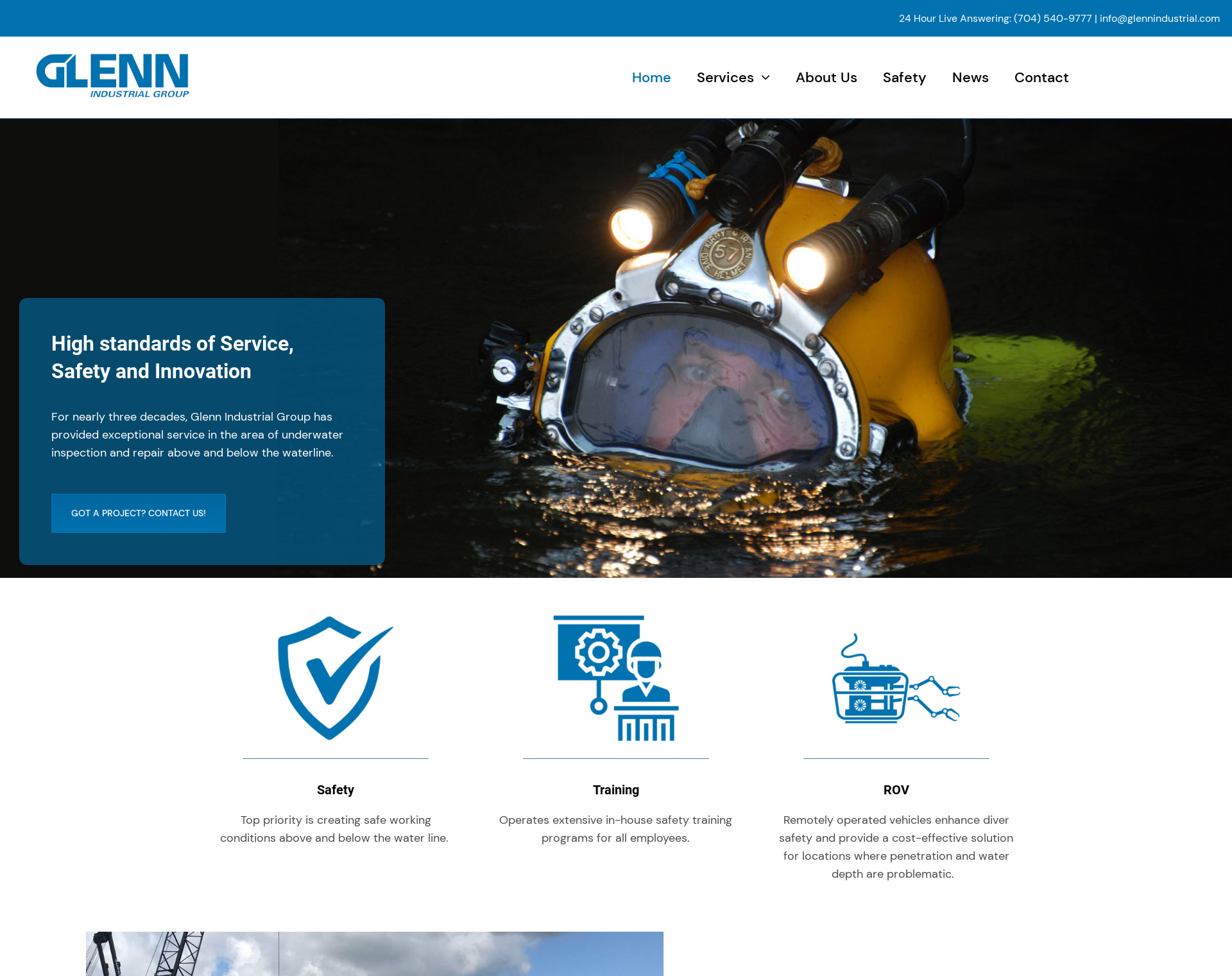 Glenn Industrial Group Website by CCP Web Design in Charlotte NC