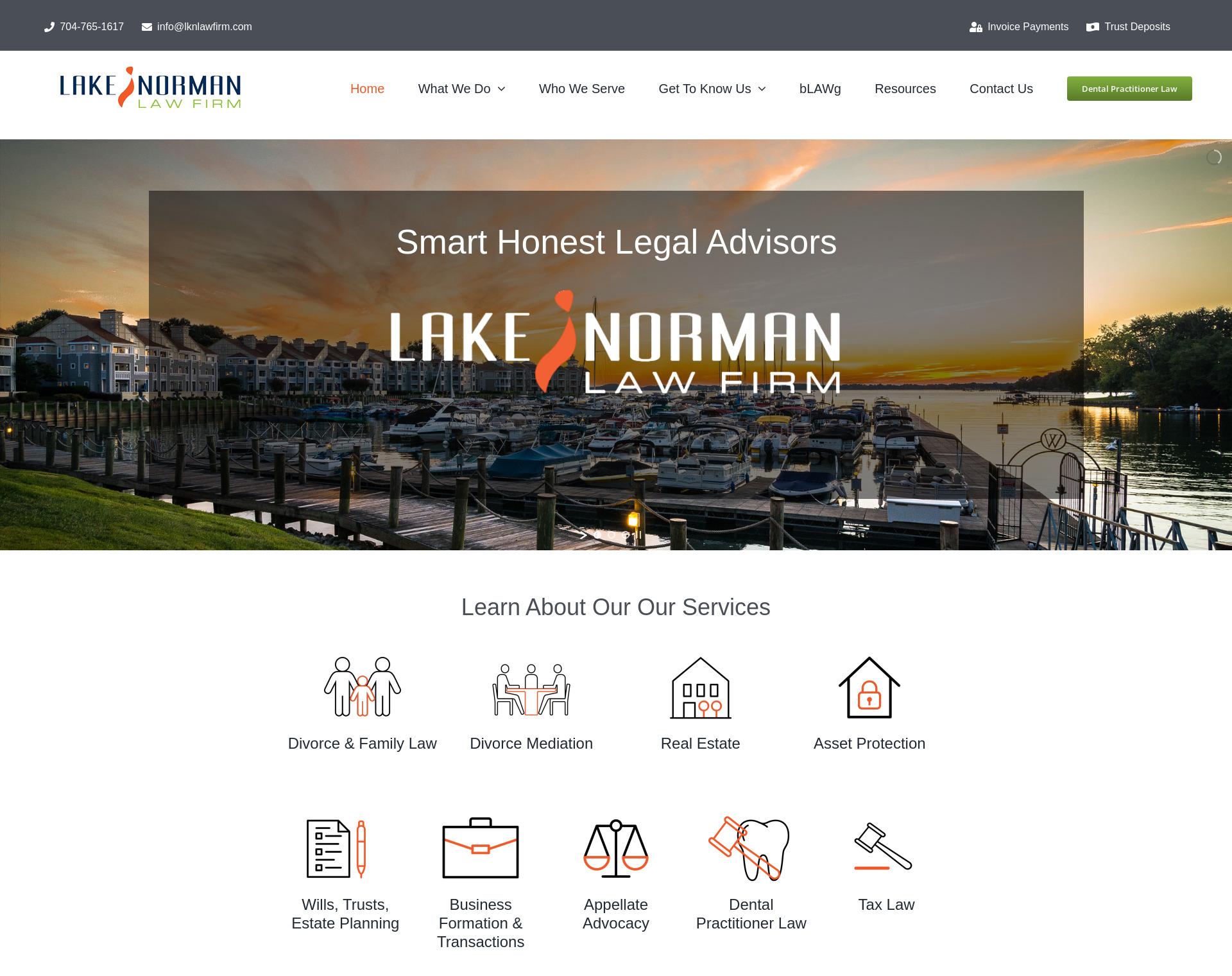 Lake Norman Law Firm Website by CCP Web Design in Charlotte NC