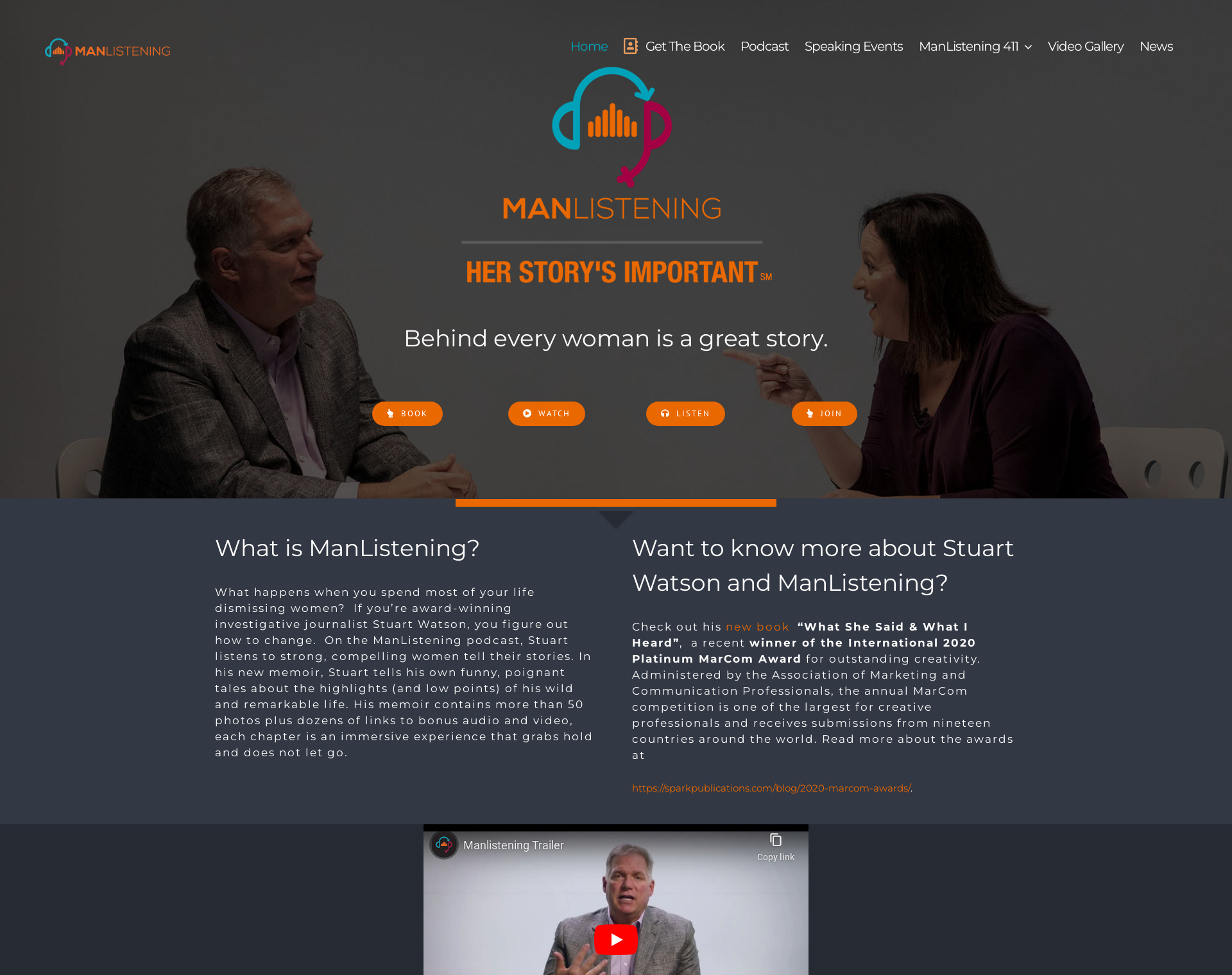 ManListening - Stuart Watson Website by CCP Web Design in Charlotte NC