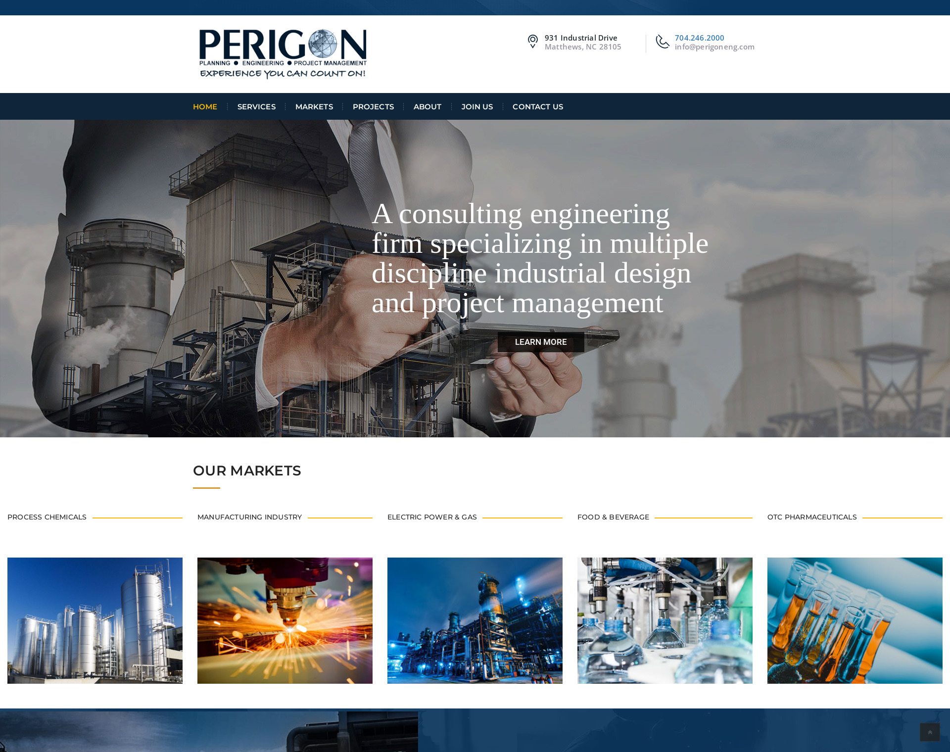 Perigon Group Website by CCP Web Design in Charlotte NC