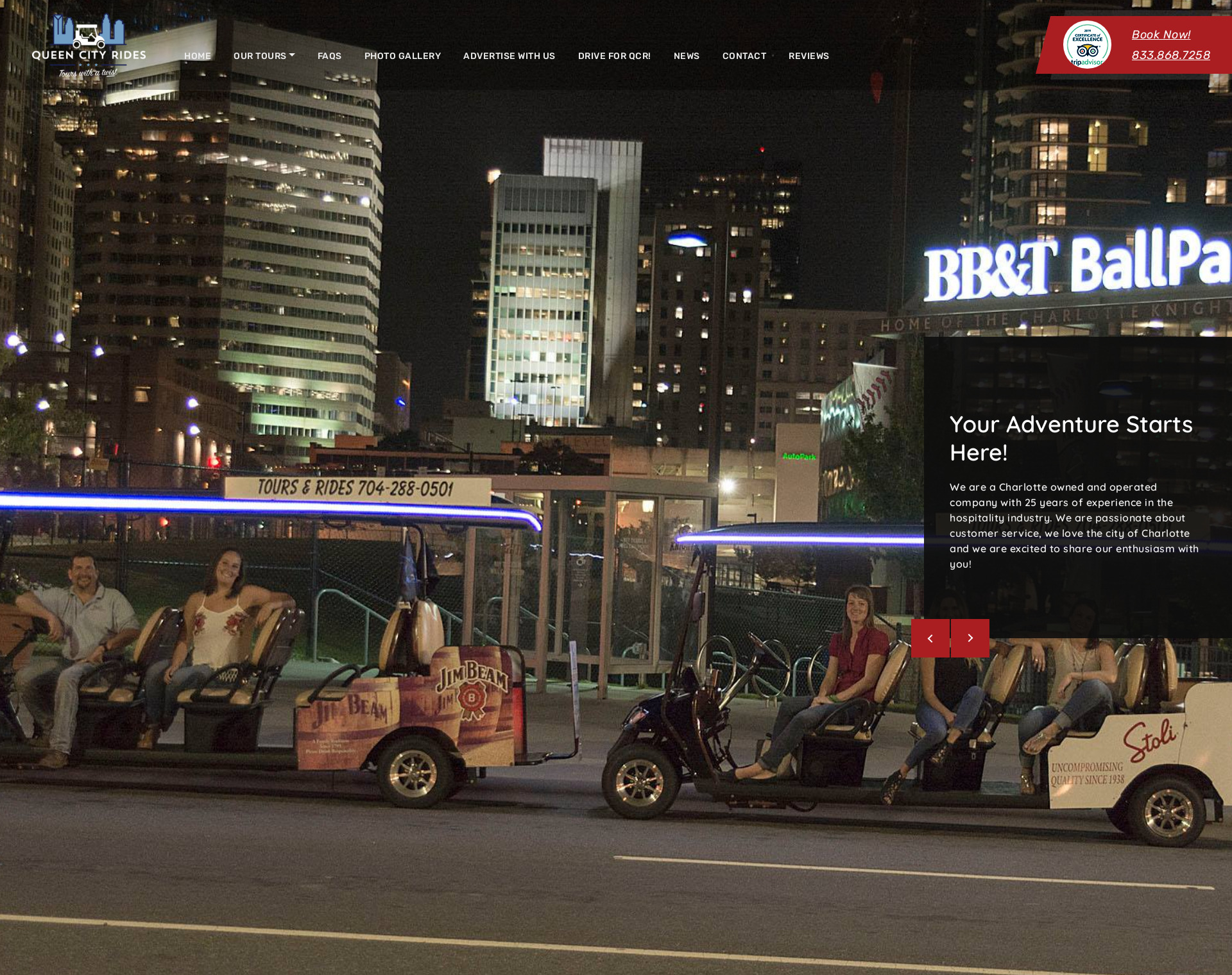 Queen City Rides Website by CCP Web Design in Charlotte NC