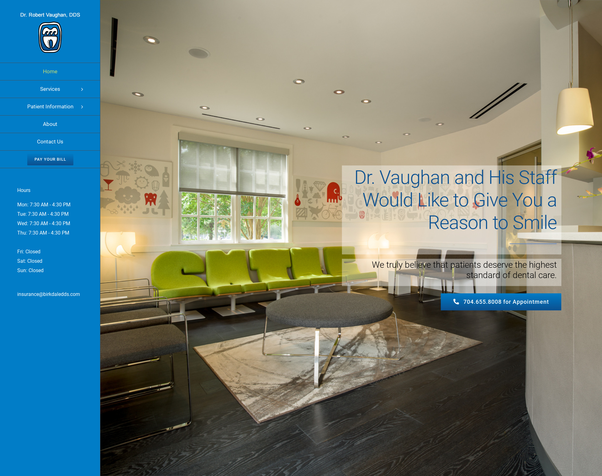 Vaughan Dentistry Website by CCP Web Design in Charlotte NC