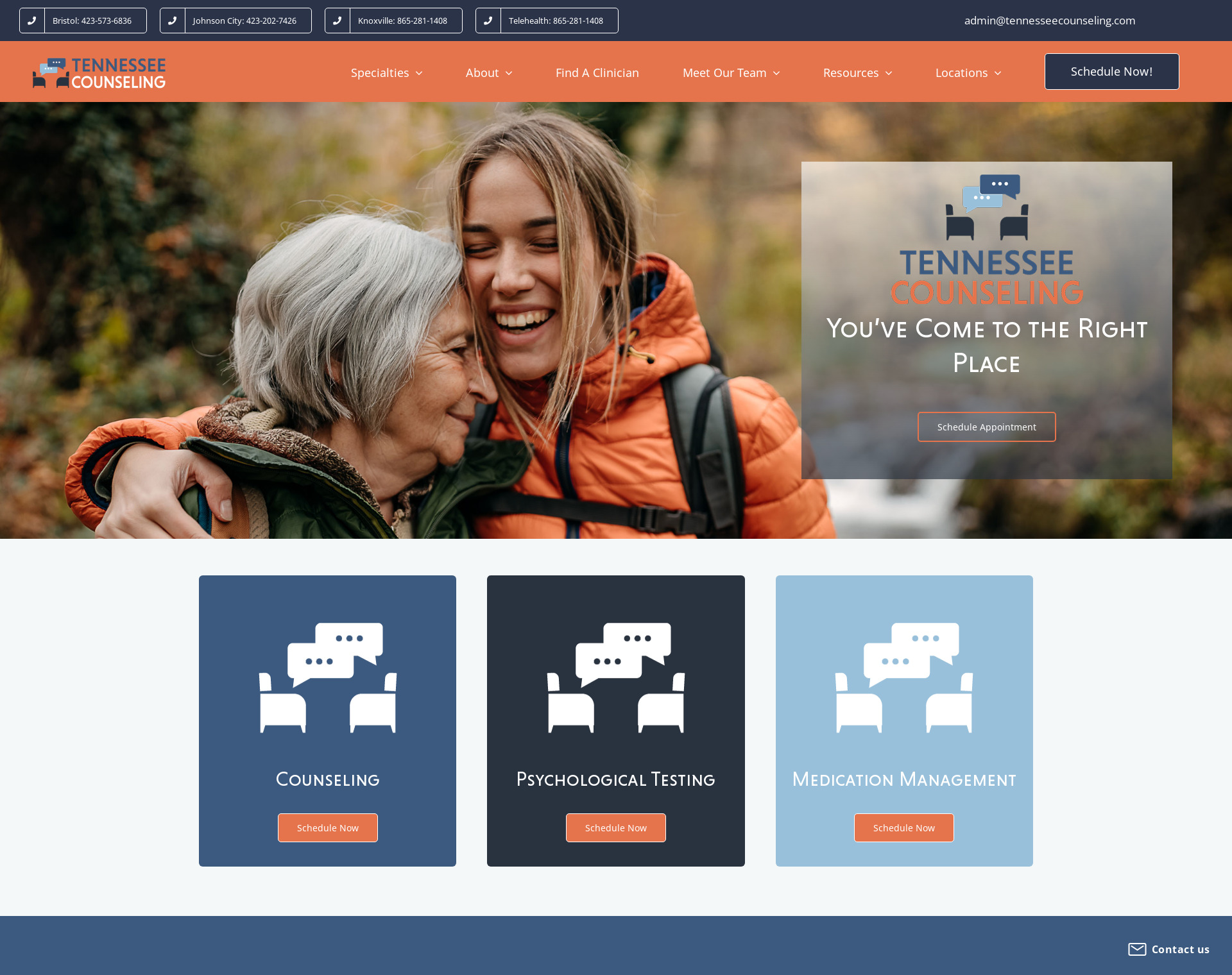 Tennessee Counseling Website by CCP Web Design in Charlotte NC