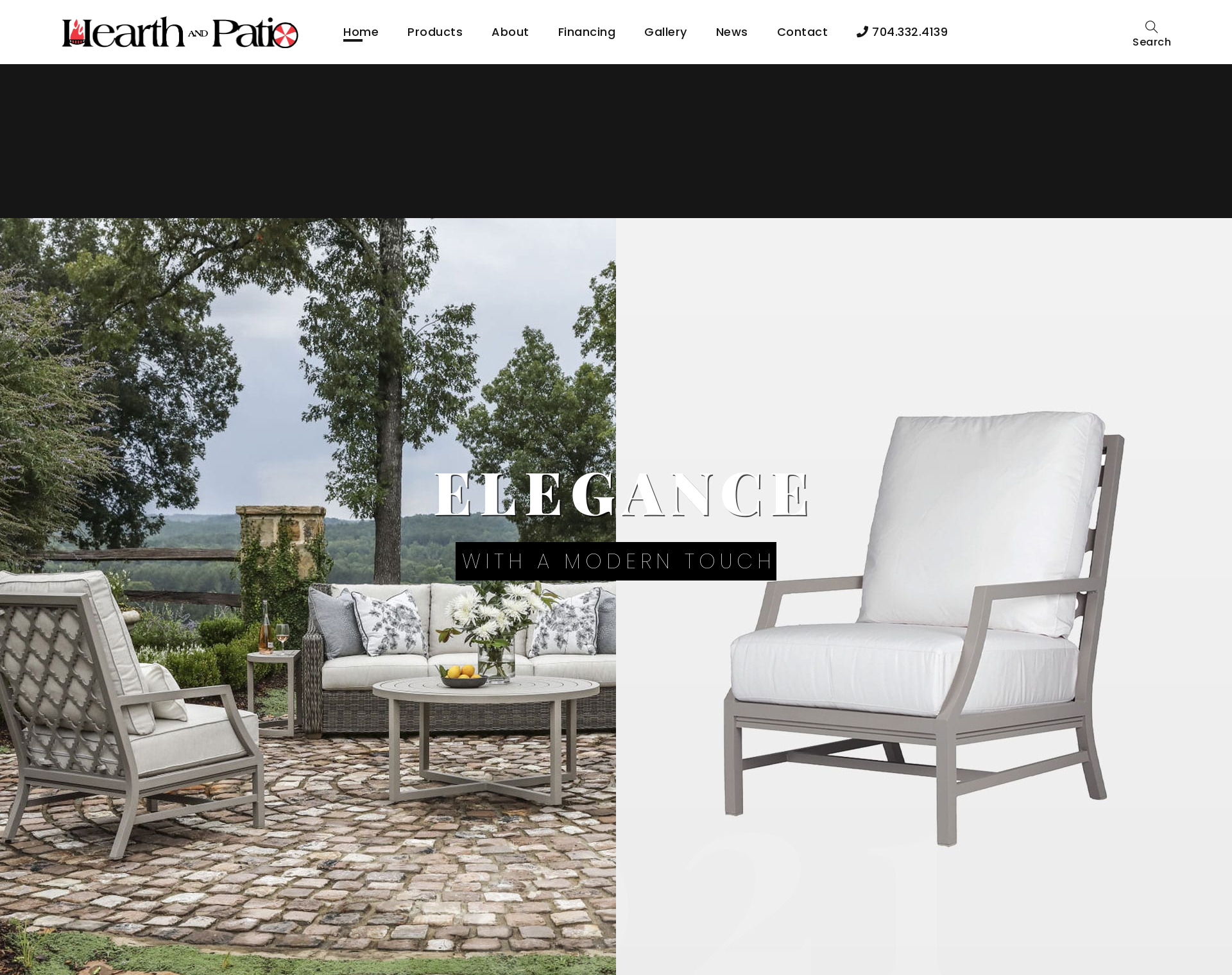 Hearth & Patio Outdoor Furniture Website by CCP Web Design in Charlotte NC